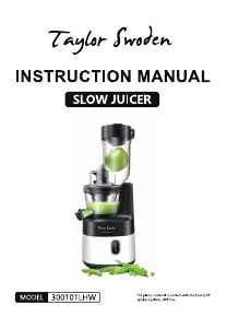 Manual Taylor Swoden 300101LHW Centrifugadora