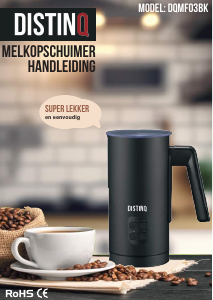 Handleiding Distinq DQMF03TP Melkopschuimer