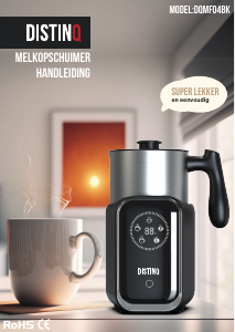 Handleiding Distinq DQMF04BK Melkopschuimer