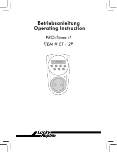 Bedienungsanleitung Lucky Reptile PRO-Timer II Zeitschaltuhr