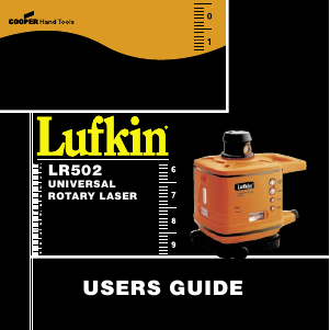 Handleiding Lufkin LR502 Rotatielaser