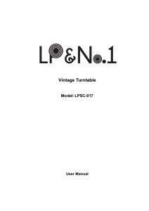 Handleiding LP&No.1 LPSC-017 Platenspeler