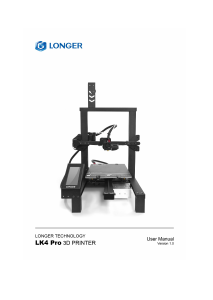Handleiding Longer LK4 Pro 3D Printer