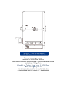 Handleiding Longer LK5 Pro 3D Printer