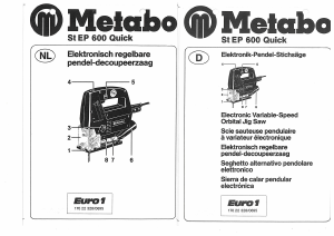 Bedienungsanleitung Metabo STEP 600 Quick Stichsäge