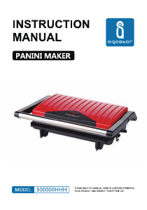 Instrukcja Aigostar 300000HHH Kontakt grill