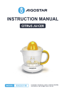 Manuale Aigostar B302031IK Spremiagrumi