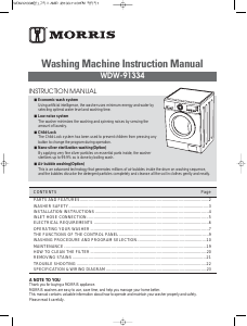 Handleiding Morris WDW-91334 Wasmachine