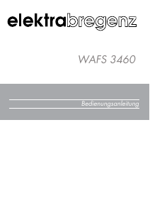 Bedienungsanleitung Elektra Bregenz WAFS 3460 Waschmaschine