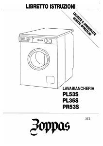 Manuale Zoppas PL35S Lavatrice