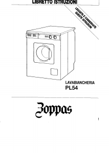 Manuale Zoppas PL54 Lavatrice