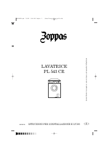 Manuale Zoppas PL543CR Lavatrice