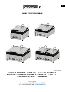 Manuale Casselin CGPRRGPT Grill a contatto