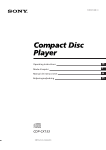 Manual de uso Sony CDP-CX153 Reproductor de CD