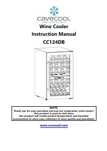 Brugsanvisning Cavecool CC124DB Vinkøleskab