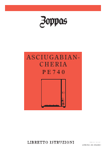 Manuale Zoppas PE740 Asciugatrice