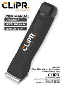 Bedienungsanleitung Clipr. MVC1001 Ultimate Tierhaarschneider