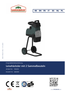 Mode d’emploi Gardebruk GB2800 Broyeur à végétaux