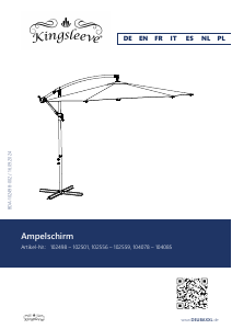 Manual Kingsleeve 104082 Garden Parasol