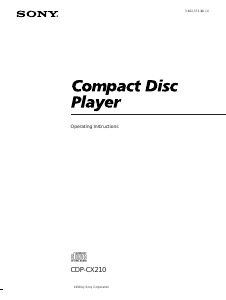 Manual Sony CDP-CX210 CD Player
