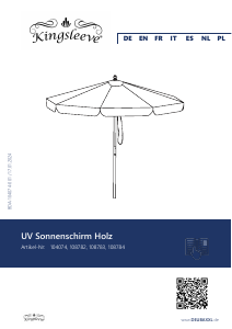 Manual de uso Kingsleeve 104074 Sombrilla