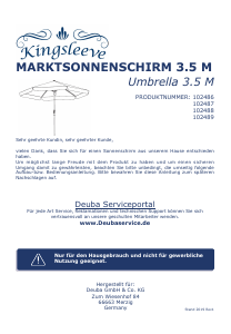 Handleiding Kingsleeve 102487 Parasol