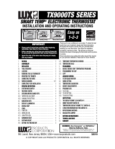 Handleiding LUX TX9000TS Smart Temp Thermostaat
