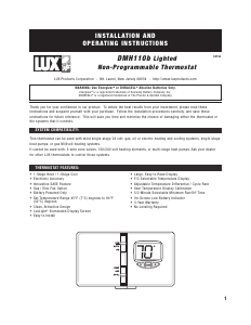 Handleiding LUX DMH110b Thermostaat