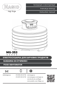 Handleiding Magio MG-353 Voedseldroger