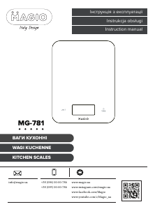 Instrukcja Magio MG-781 Waga kuchenna