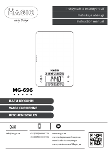 Instrukcja Magio MG-696 Waga kuchenna