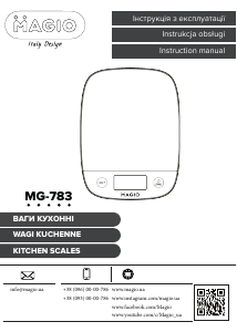 Instrukcja Magio MG-783 Waga kuchenna