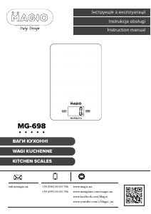 Handleiding Magio MG-698 Keukenweegschaal
