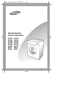 Manual Samsung B813J Washing Machine