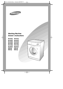 Manual Samsung B815J Washing Machine