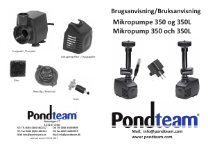 Bruksanvisning Pondteam 350 Fontänpump