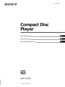 Bruksanvisning Sony CDP-CX335 CD-spelare