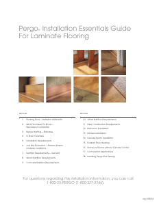 Manual Pergo Natural Variation Laminate Floor