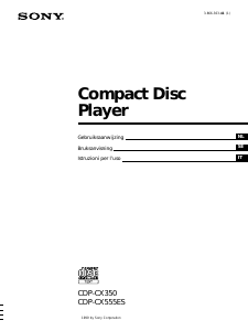 Bruksanvisning Sony CDP-CX555ES CD-spelare