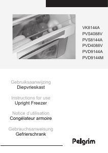 Manual Pelgrim PVD9144M Freezer