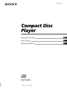 Manual Sony CDP-D500 CD Player