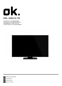 Mode d’emploi OK ODL 32651H-TB Téléviseur LED