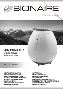 Manuale Bionaire BAP600 Purificatore d'aria