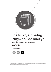 Instrukcja Gorenje GS522E10S Zmywarka