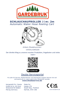 Bedienungsanleitung Gardebruk GWS220 Gartenschlauchtrommel