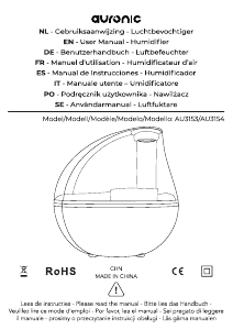 Bruksanvisning Auronic AU3153 Luftfuktare