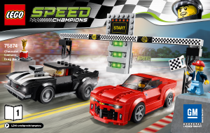 Handleiding Lego set 75874 Speed Champions Chevrolet Camaro drag race