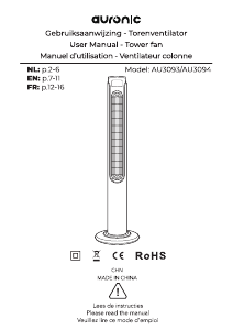 Mode d’emploi Auronic AU3093 Ventilateur