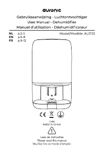 Mode d’emploi Auronic AU3113 Déshumidificateur