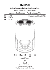 Manual Auronic AU3119 Air Purifier